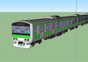 详细火车车厢设计SU(草图大师)模型