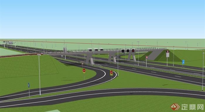 公路桥梁建筑设计su模型