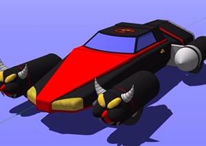 某独特造型的汽车素材设计SU(草图大师)模型