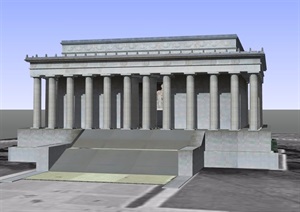 纪念馆建筑设计SU(草图大师)模型