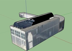 机场多层简单建筑设计SU(草图大师)模型