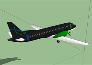 客运飞机详细设计SU(草图大师)模型