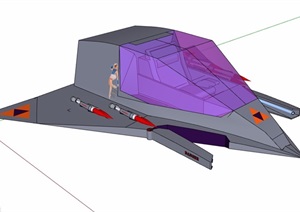 飞船简单设计SU(草图大师)模型