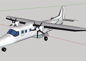 某直升飞机详细完整设计SU(草图大师)模型