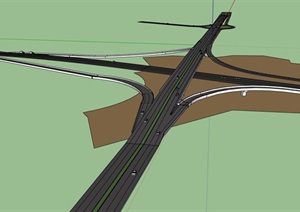 某现代详细交通码头详细设计SU(草图大师)模型