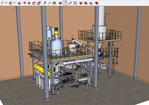 工厂机械设备素材设计SU(草图大师)模型