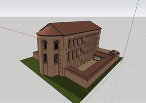 欧式经典的教堂设计SU(草图大师)模型