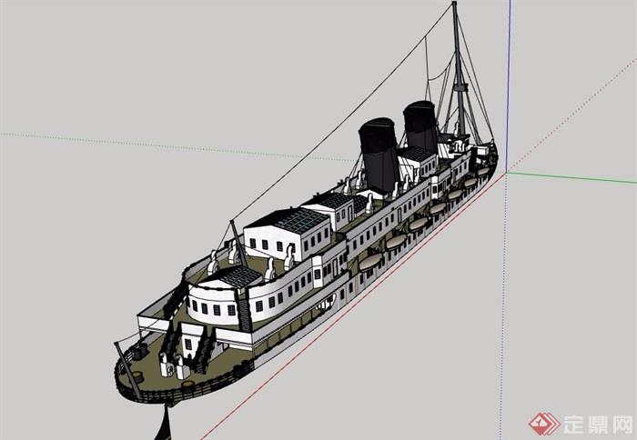 某轮船详细设计su模型
