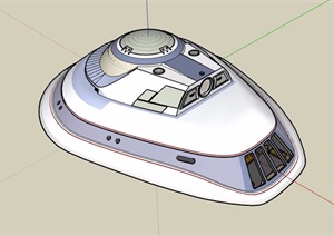 独特的交通飞船设计SU(草图大师)模型