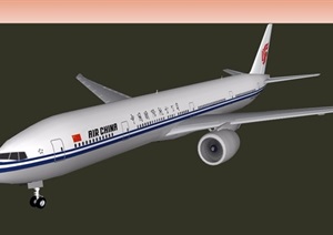 某国际航空飞机设计SU(草图大师)模型