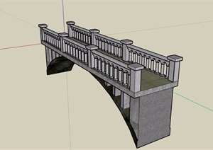 园林景观园桥SU(草图大师)模型