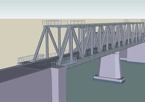 详细完整的交通码头设计SU(草图大师)模型