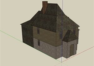 住宅美式别墅设计SU(草图大师)模型