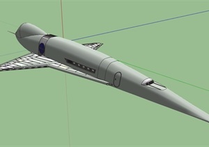 独特造型的详细飞机SU(草图大师)模型