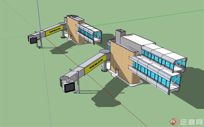 某简单的机场建筑设计su模型