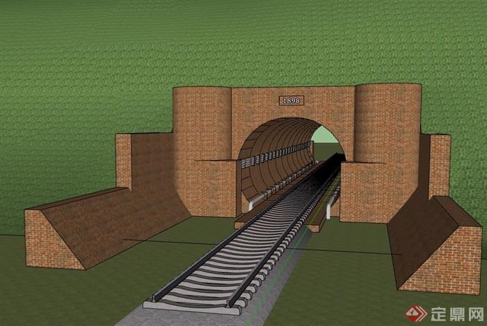 某隧道详细素材设计su模型