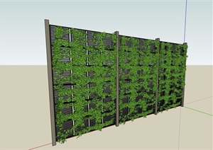 围栏围墙设计SU(草图大师)模型