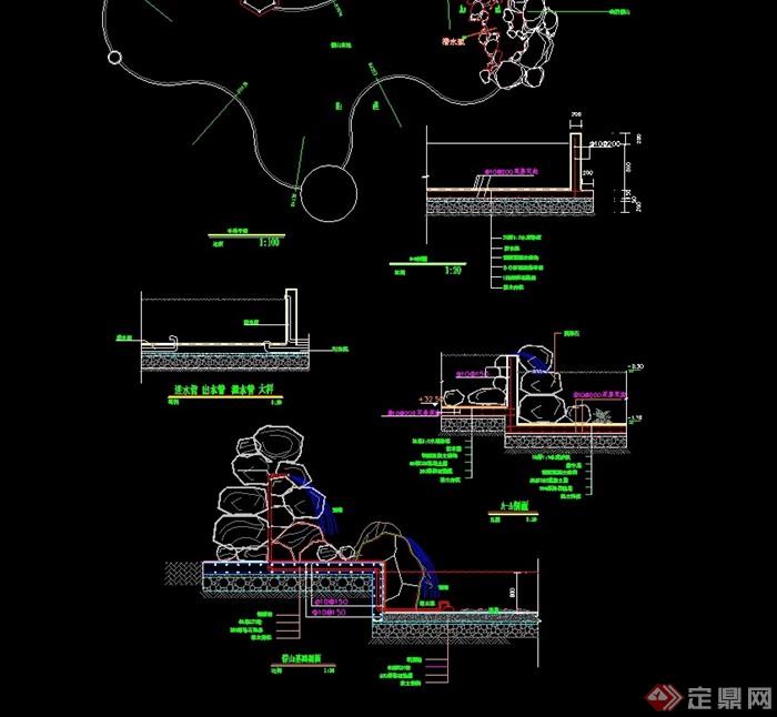 水池完整详细设计cad施工图