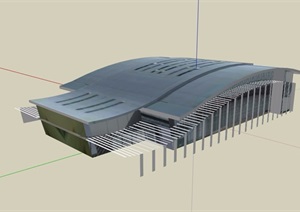 文化会展中心建筑设计SU(草图大师)模型