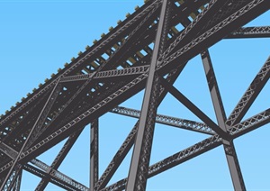 现代交通桥梁详细素材设计SU(草图大师)模型