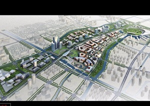 某区唐镇新市镇核心区域城市设计jpg方案