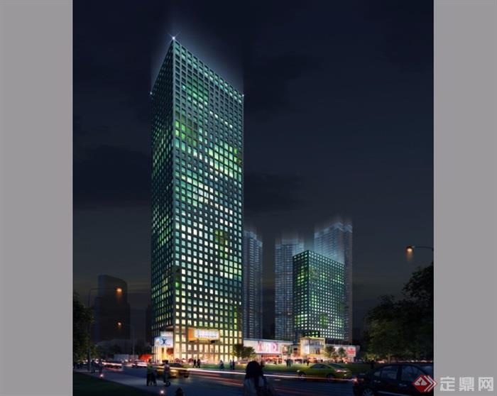 现代风格综合办公建筑大楼设计pdf、cad方案