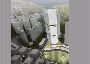 某现代风格高新联合办公大厦建筑设计pdf方案