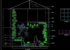 欧式屋顶花园绿化cad布置图纸