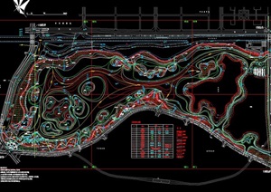 大型滨湖生态景观公园水系岸线绿化工程施工图DWG