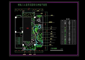 某详细完整的屋顶花园设计cad方案