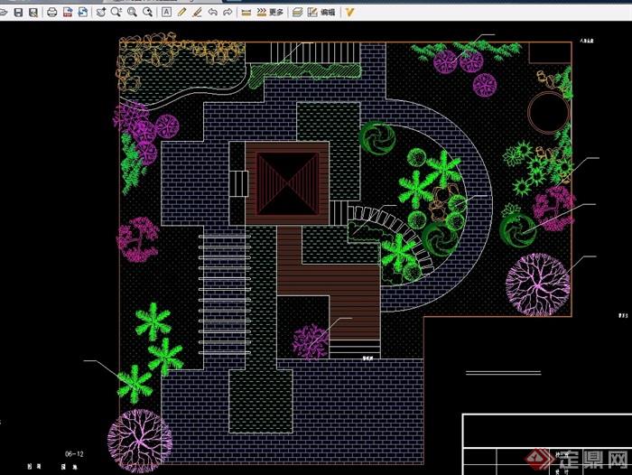 某屋頂花園庭院景觀設計cad施工圖[原創]