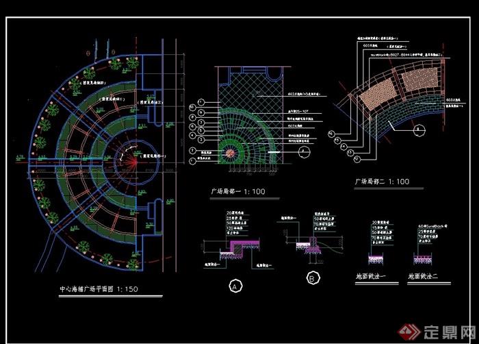 广场绿化详细设计CAD施工图