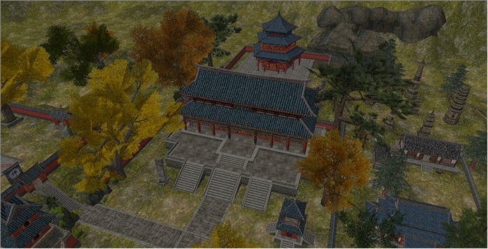 古建寺庙SU模型(2)
