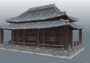 古典中式古风建筑设计SU(草图大师)模型