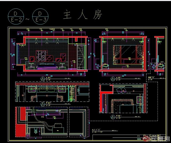 某现代风格完整的室内样板房cad施工图