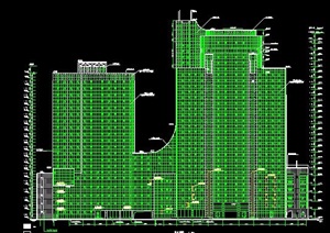 现代高层商业综合体建筑设计立面图