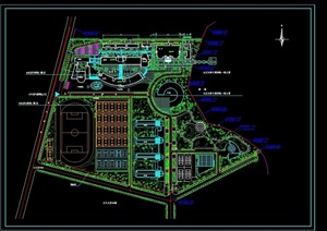 某大学详细的景观设计cad总平面图