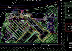 某完整的大学校园景观设计cad总平面图