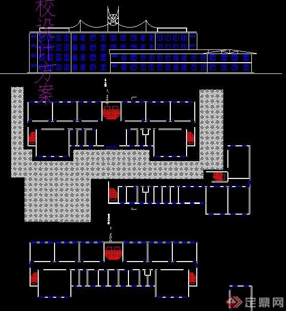 某小学四层教学楼建筑设计方案图