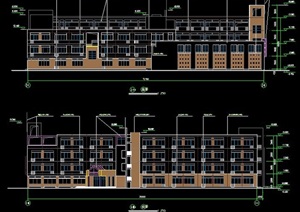 小学四层教学楼建筑设计方案图纸