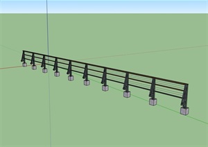 围栏栏杆素材设计SU(草图大师)模型