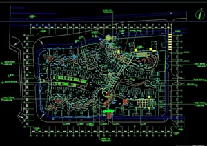 某自由港湾住宅小区规划设计cad施工图