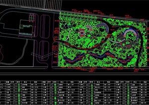 某现代植物园绿化设计cad平面图