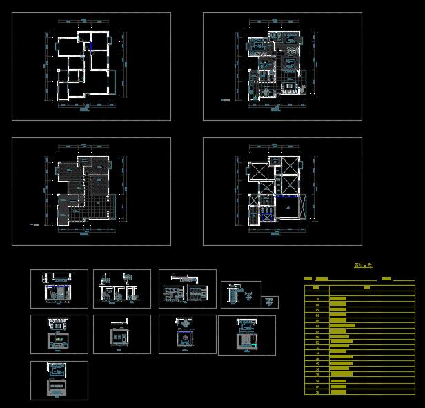 四室两厅一厨两卫双阳台室内设计方案-约150平(含CAD图JPG效果图及3D模型)(2)