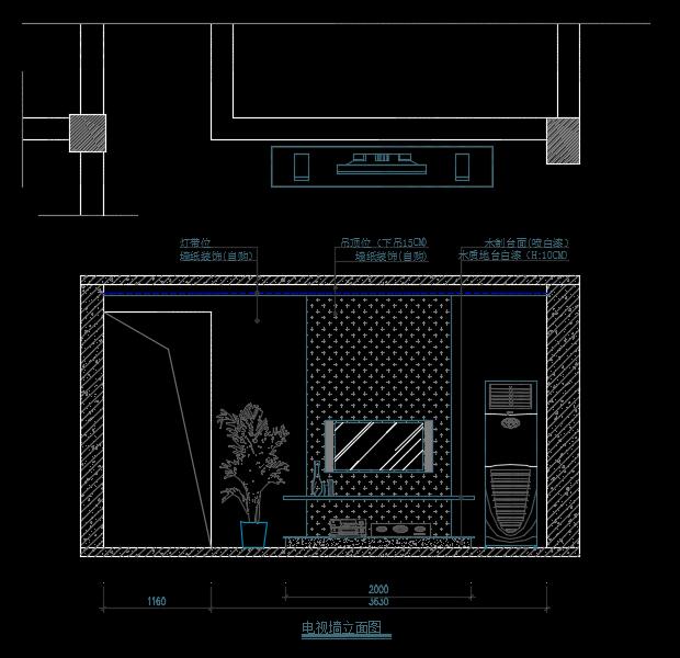四室两厅一厨两卫双阳台室内设计方案-约150平(含CAD图JPG效果图及3D模型)(7)