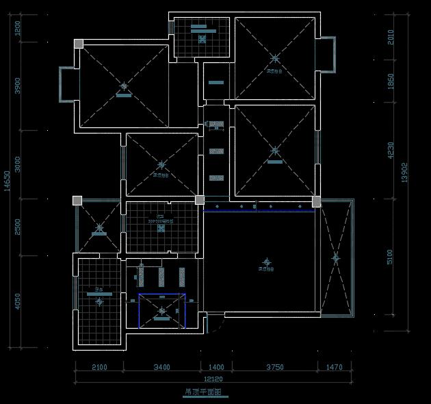 四室两厅一厨两卫双阳台室内设计方案-约150平(含CAD图JPG效果图及3D模型)(6)