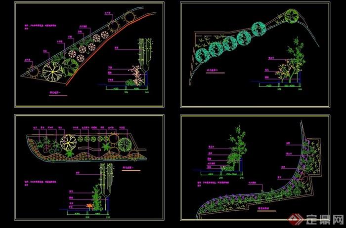 某公园绿化组团cad方案详图