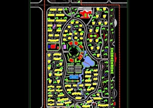 某整体的小区规划cad总平面图