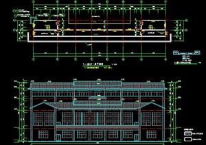 中式风格三层文化传承学习中心建筑设计施工图