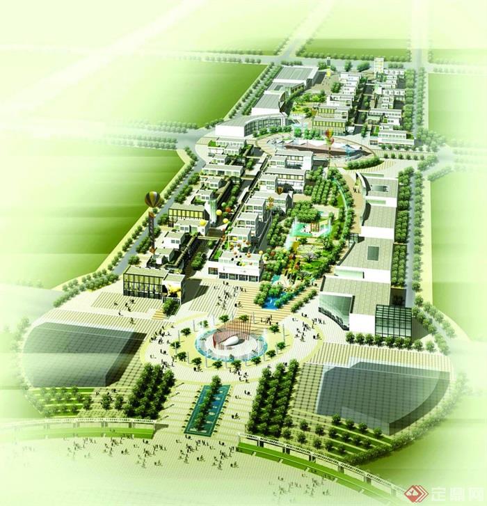 天津某商业购物中心规划设计平面及效果图